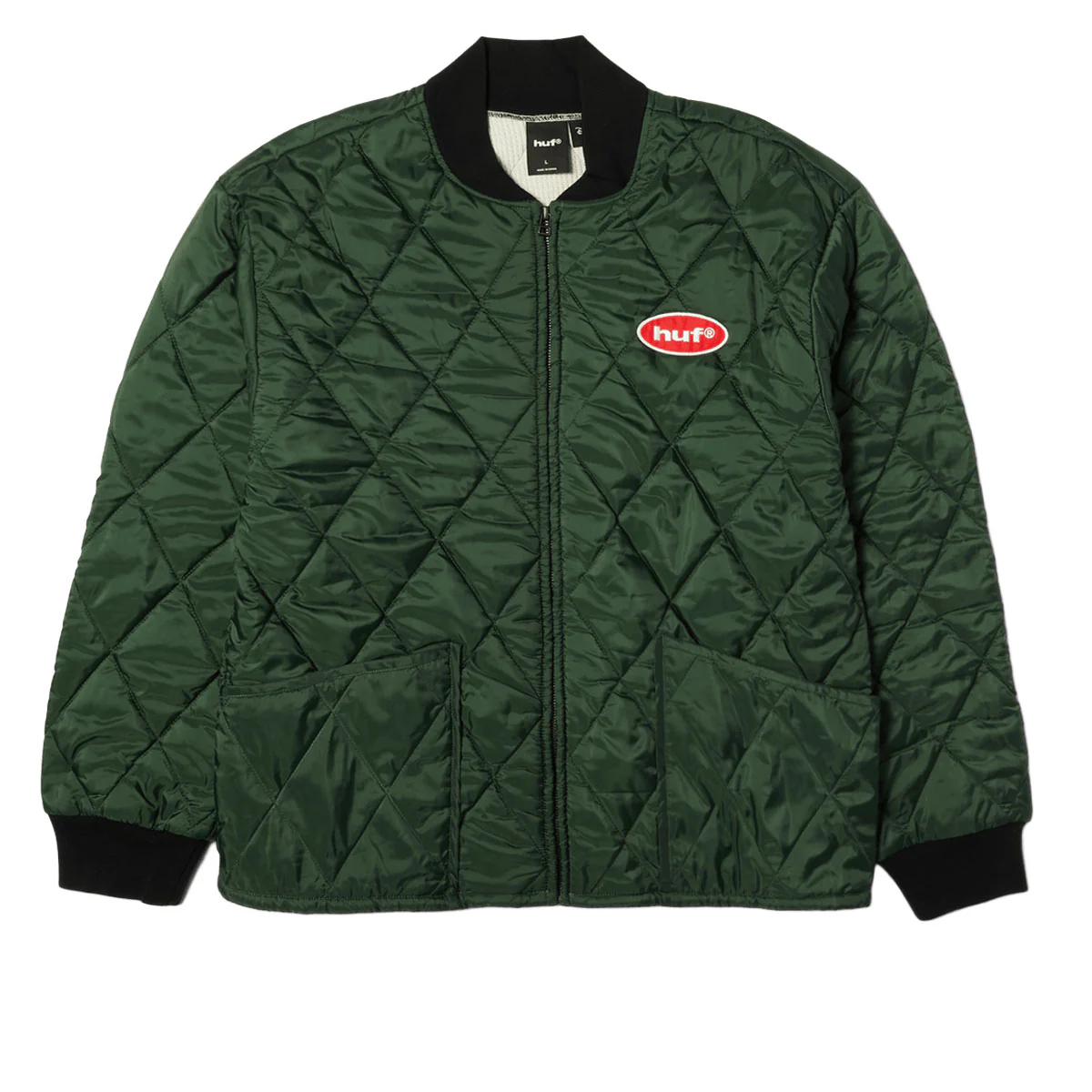 HUF x Mickey Mouse Quilted Work Jacket - Forest Green - Image 2