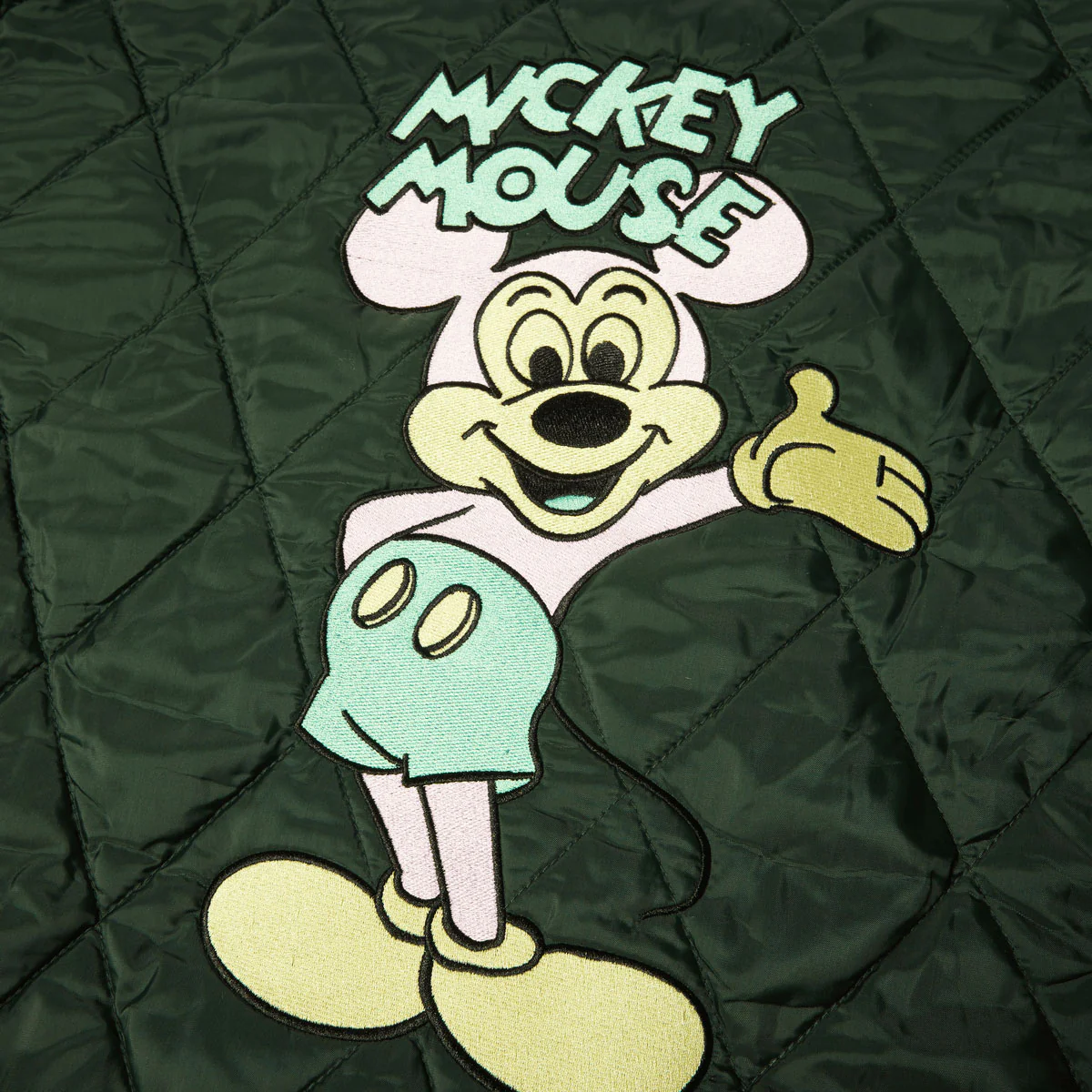 HUF x Mickey Mouse Quilted Work Jacket - Forest Green - Image 4