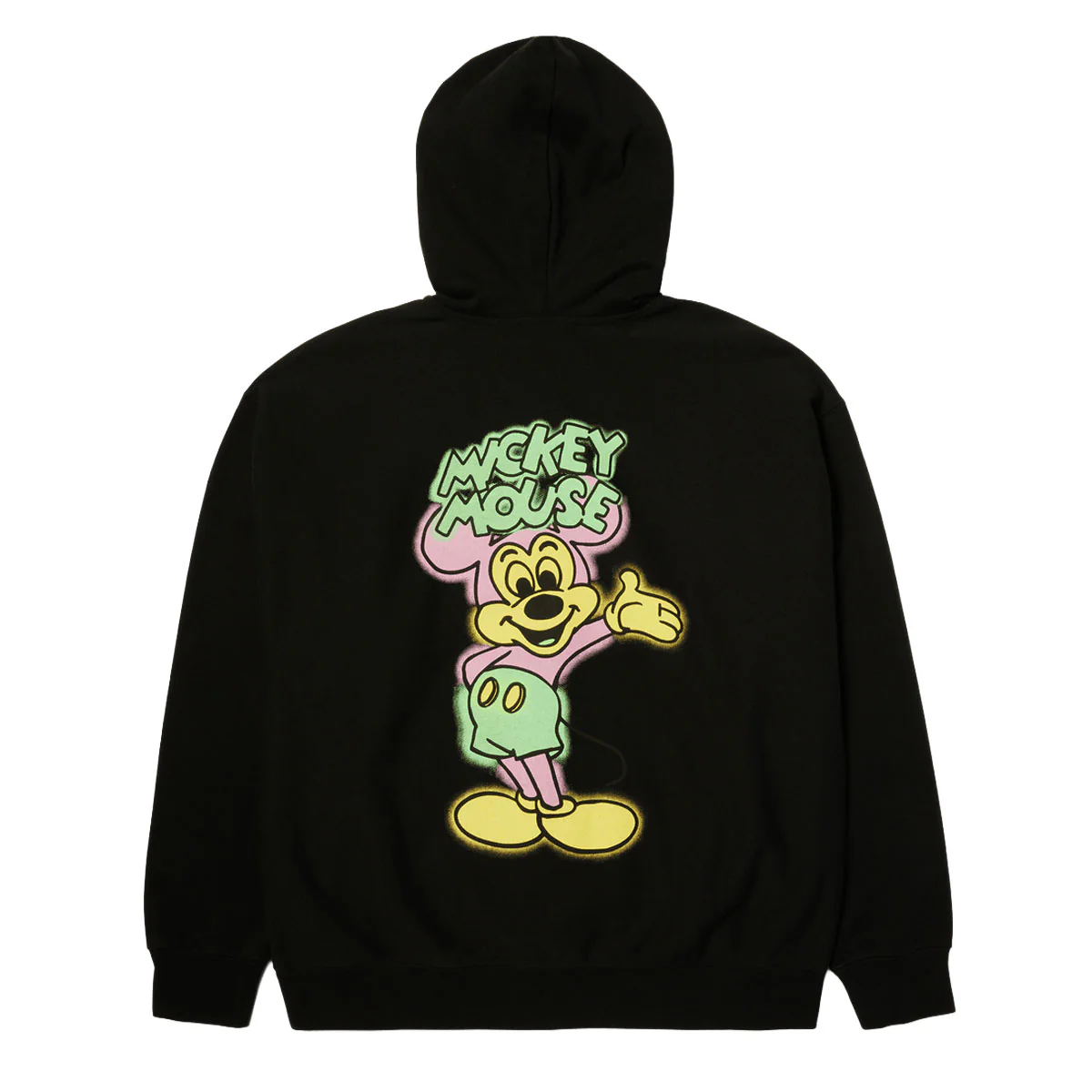 HUF x Mickey Mouse Spray Full Zip Hoodie - Black - Image 2