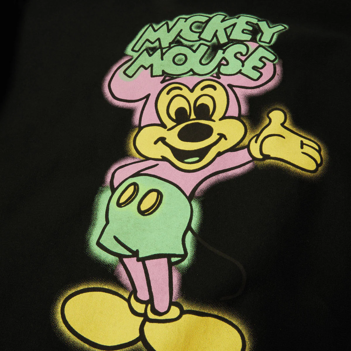 HUF x Mickey Mouse Spray Full Zip Hoodie - Black - Image 3