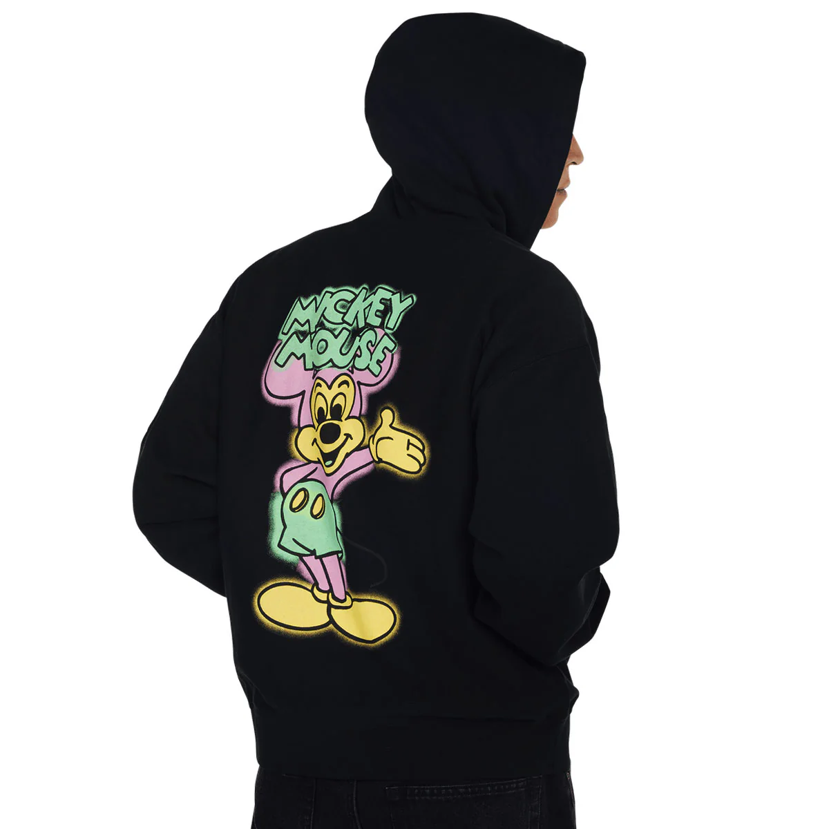 HUF x Mickey Mouse Spray Full Zip Hoodie - Black - Image 6