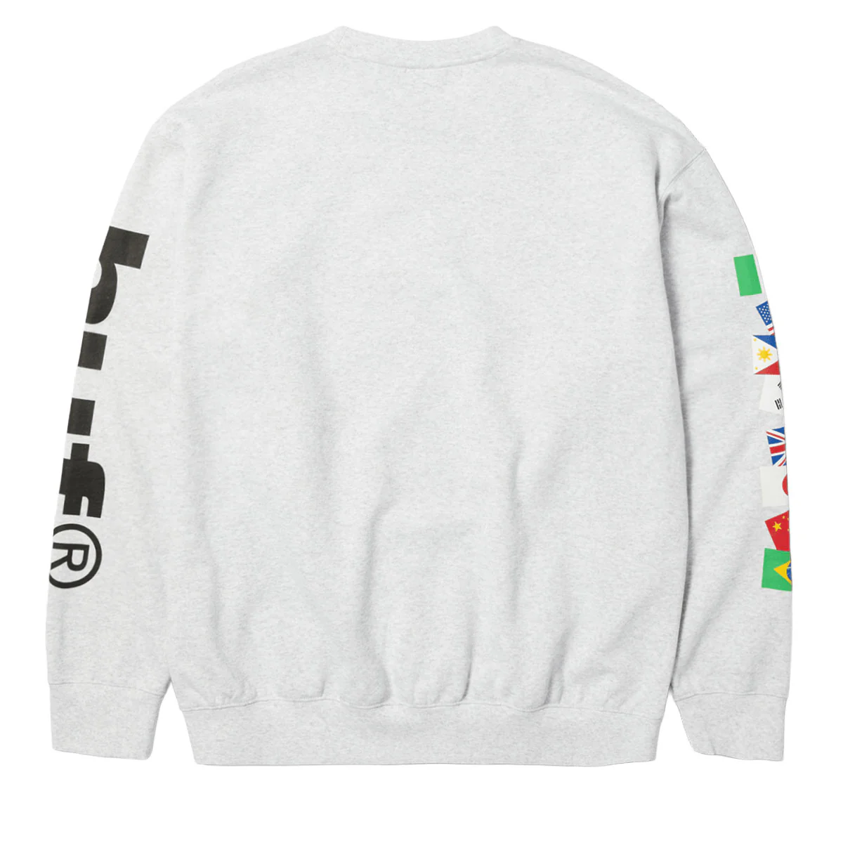 HUF x Mickey Mouse Worldwide Tour Sweatshirt - Heather Grey - Image 2