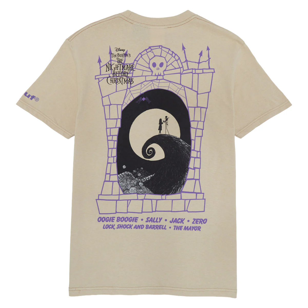 HUF x Nightmare Before Christmas Cast T-Shirt - Sand - Image 2