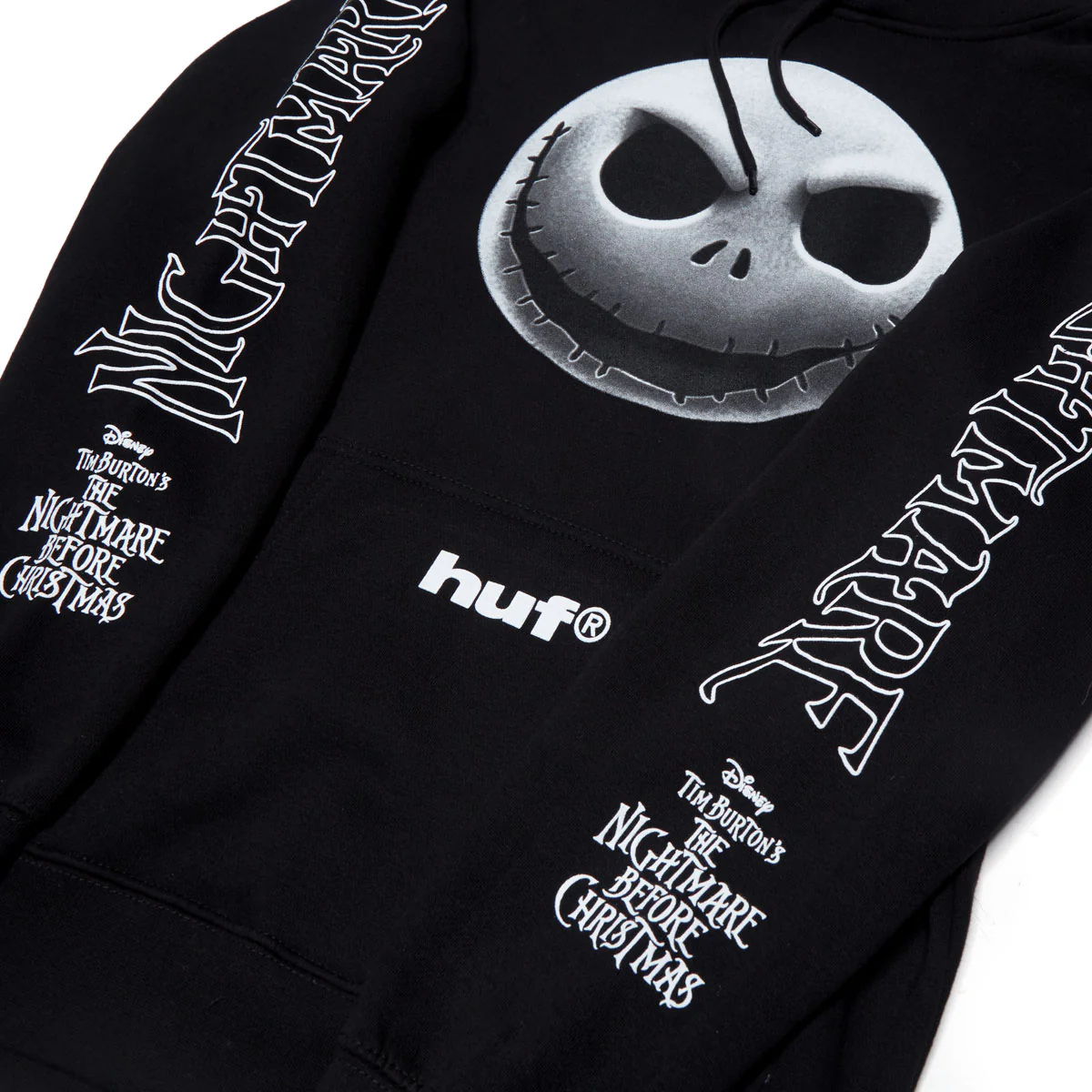HUF x Nightmare Before Christmas Jack Skellington Hoodie - Black - Image 2