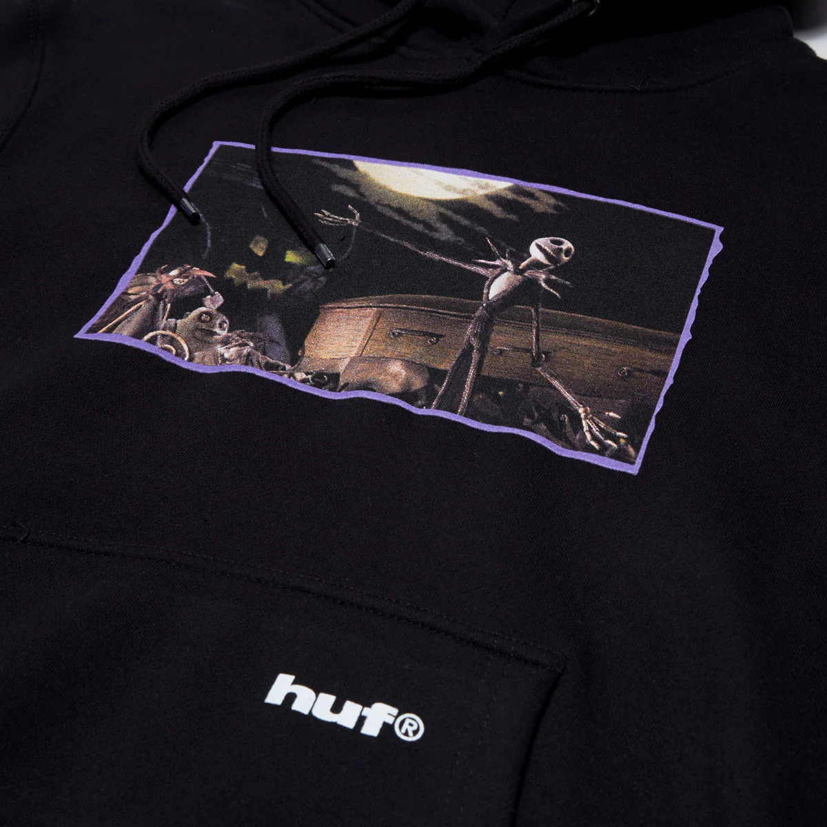 HUF x Nightmare Before Christmas Jack Town Meeting Hoodie - Black - Image 3