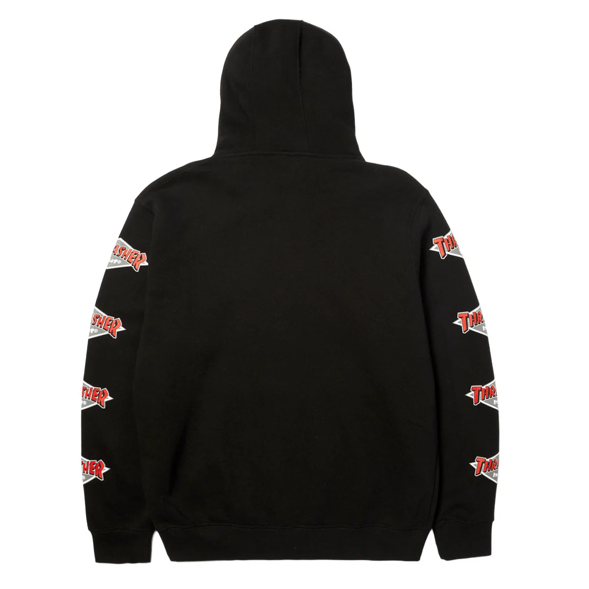 HUF x Thrasher Logo Hoodie - Black - Image 3
