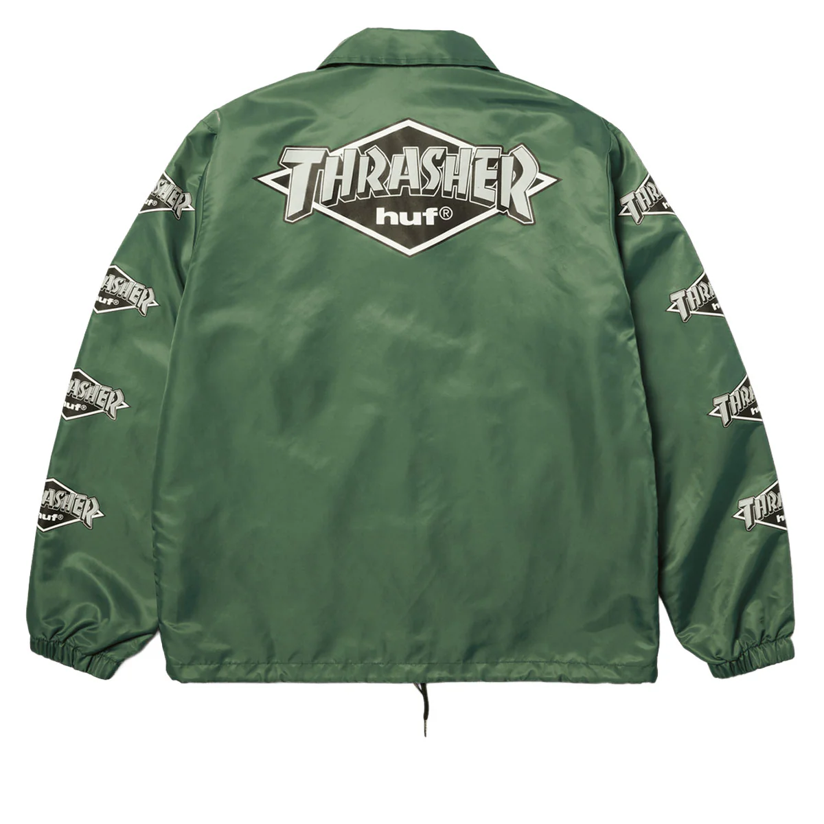 HUF x Thrasher Logo Jacket - Forest Green - Image 2