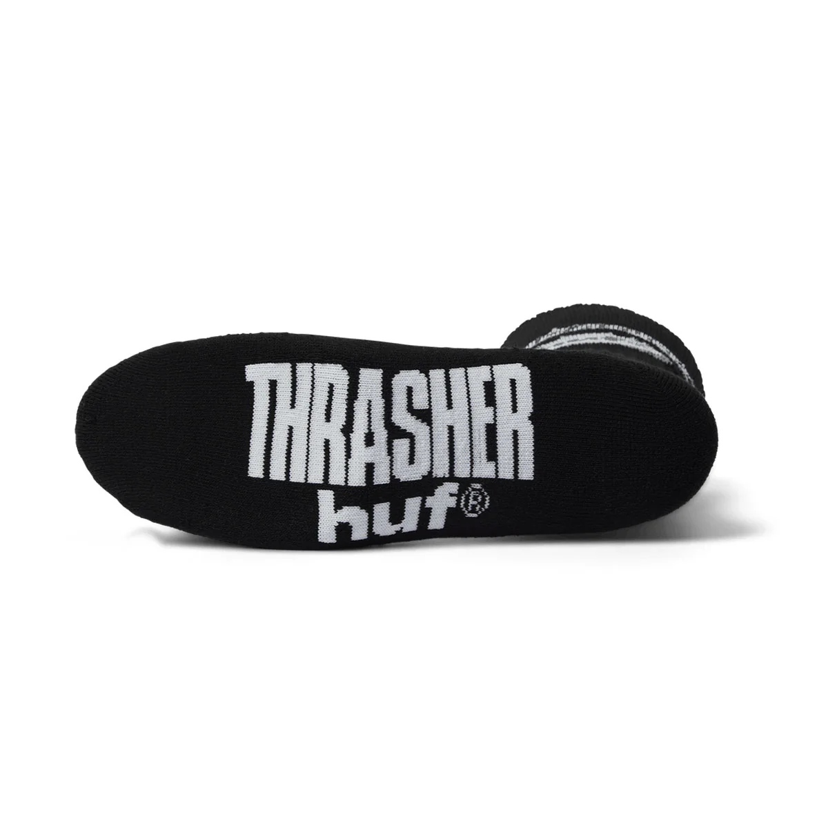 HUF x Thrasher Logo Socks - Black - Image 2