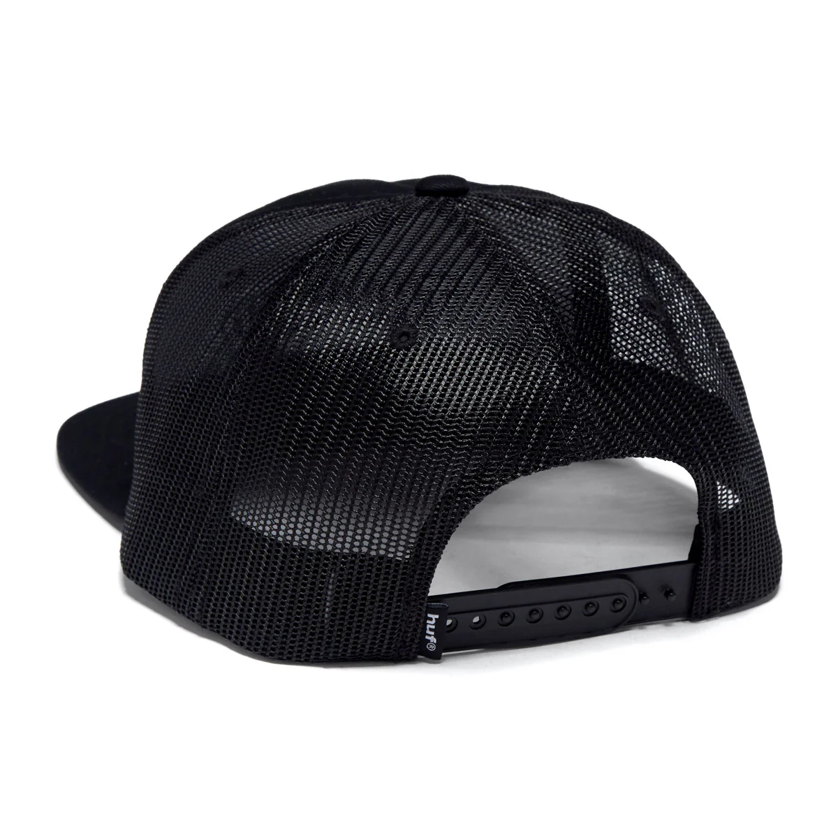 HUF x Thrasher Logo Twill Trucker Hat - Black - Image 2