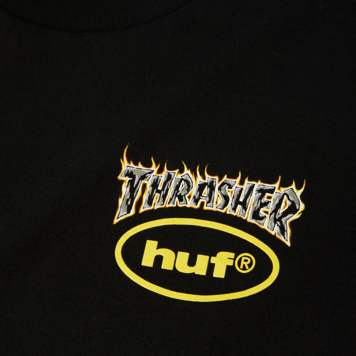 HUF x Thrasher Meltdown T-Shirt - Black - Image 2