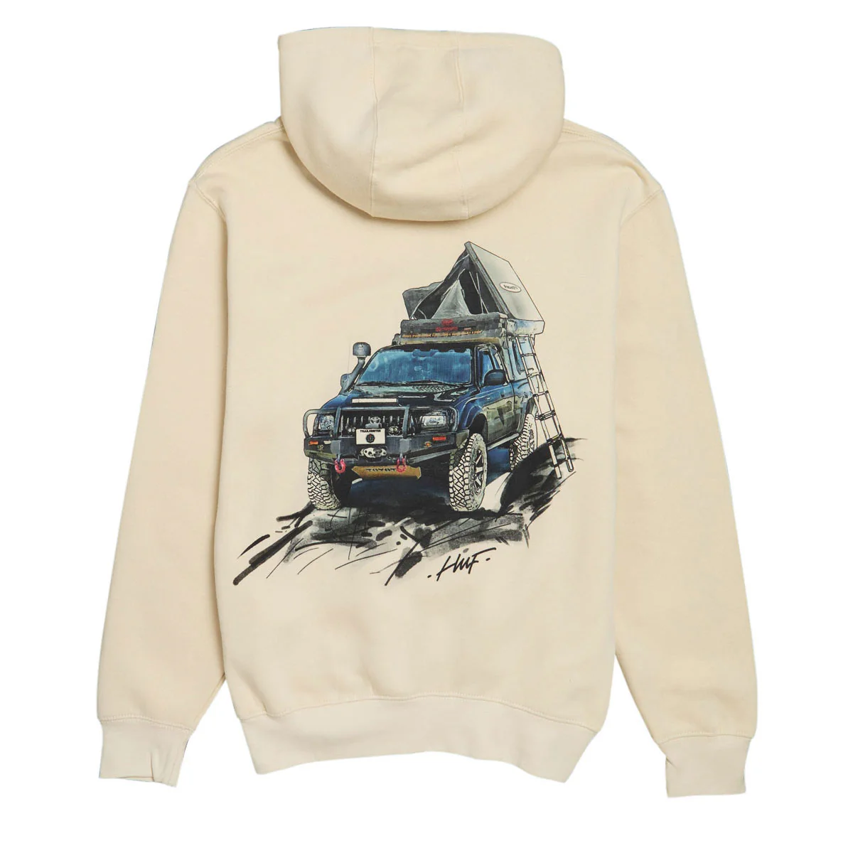 HUF x Toyota Trailhunter Tacoma Overland Hoodie - Sand - Image 2