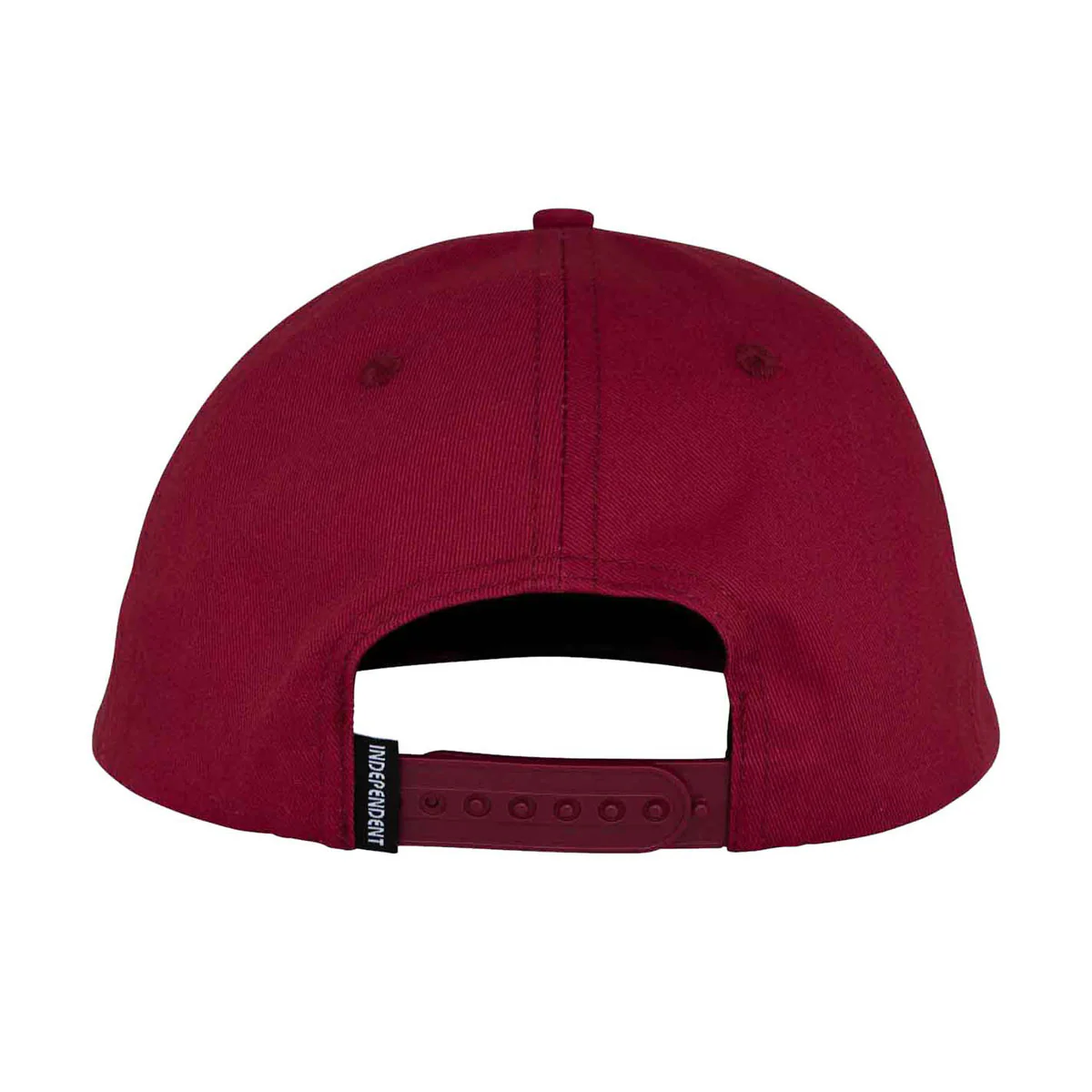 Independent Bar Logo Snapback Hat - Burgundy - Image 2