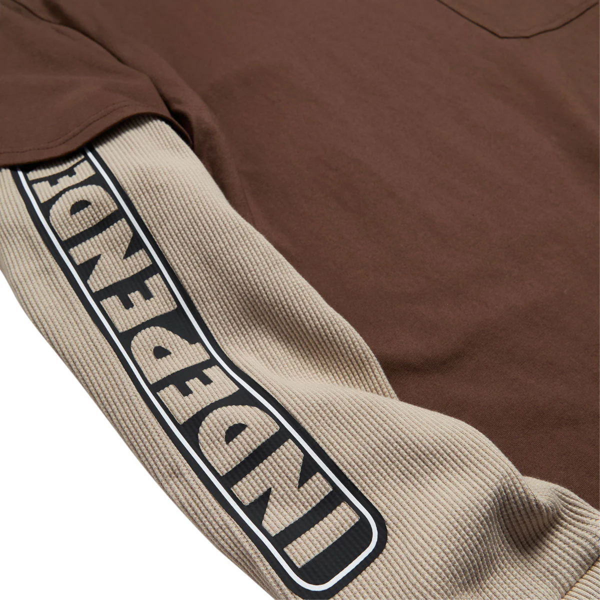 Independent Bar Logo Thermal 2Fer Long Sleeve Shirt - Chocolate/Sand - Image 3