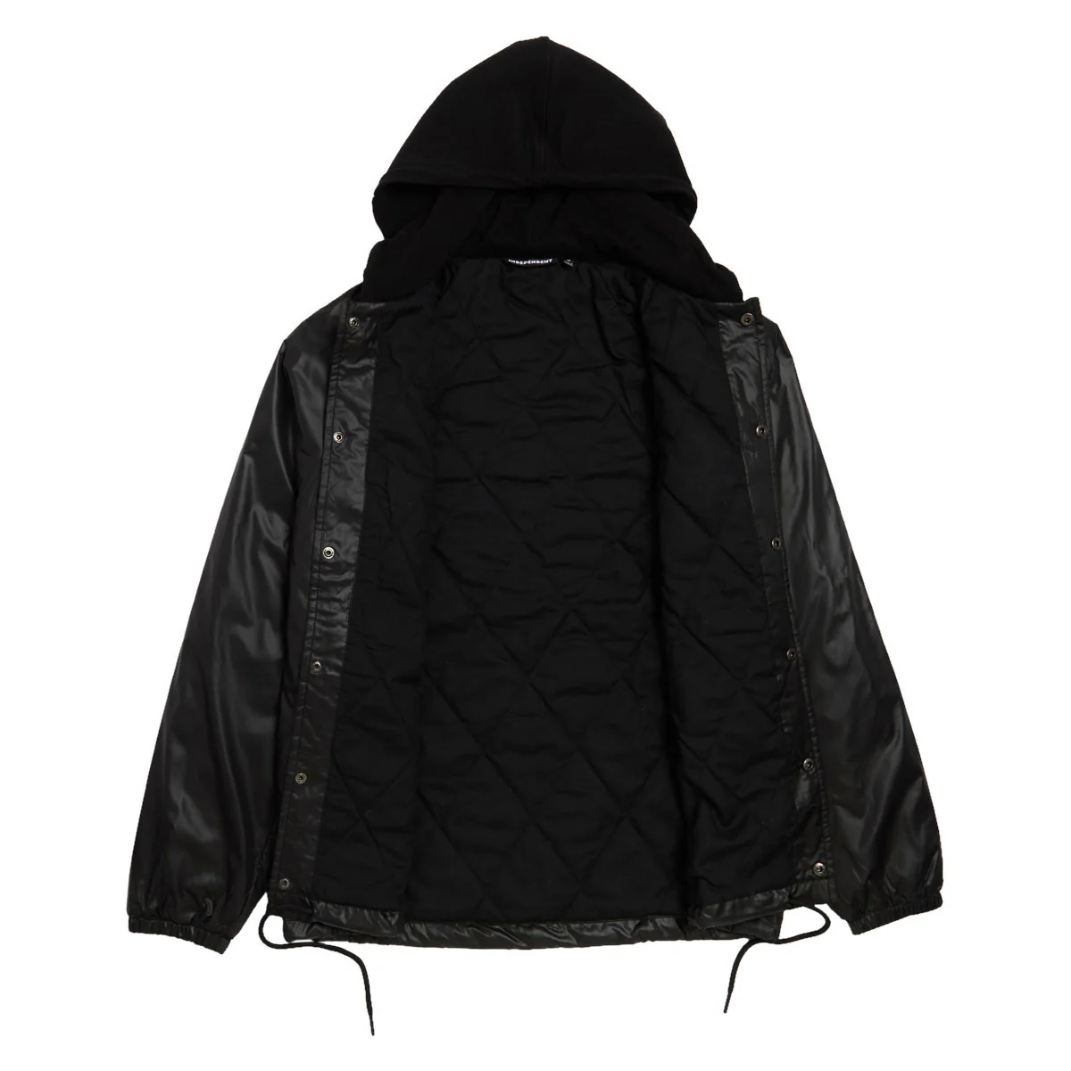 Independent Dressen Skull Rose Hooded Windbreaker Jacket - Black - Image 3