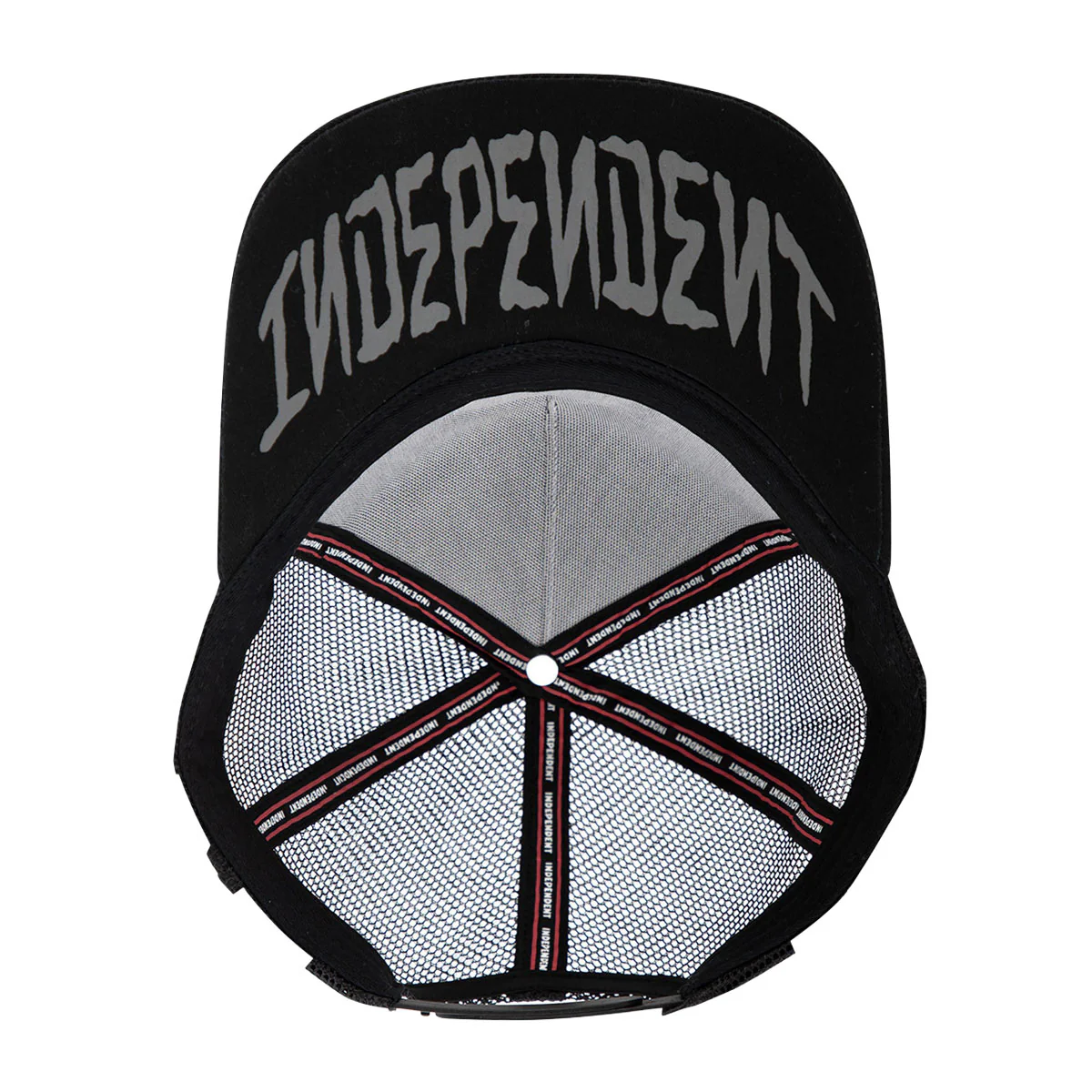 Independent Dressen Skull Rose Snapback Hat - Black - Image 4