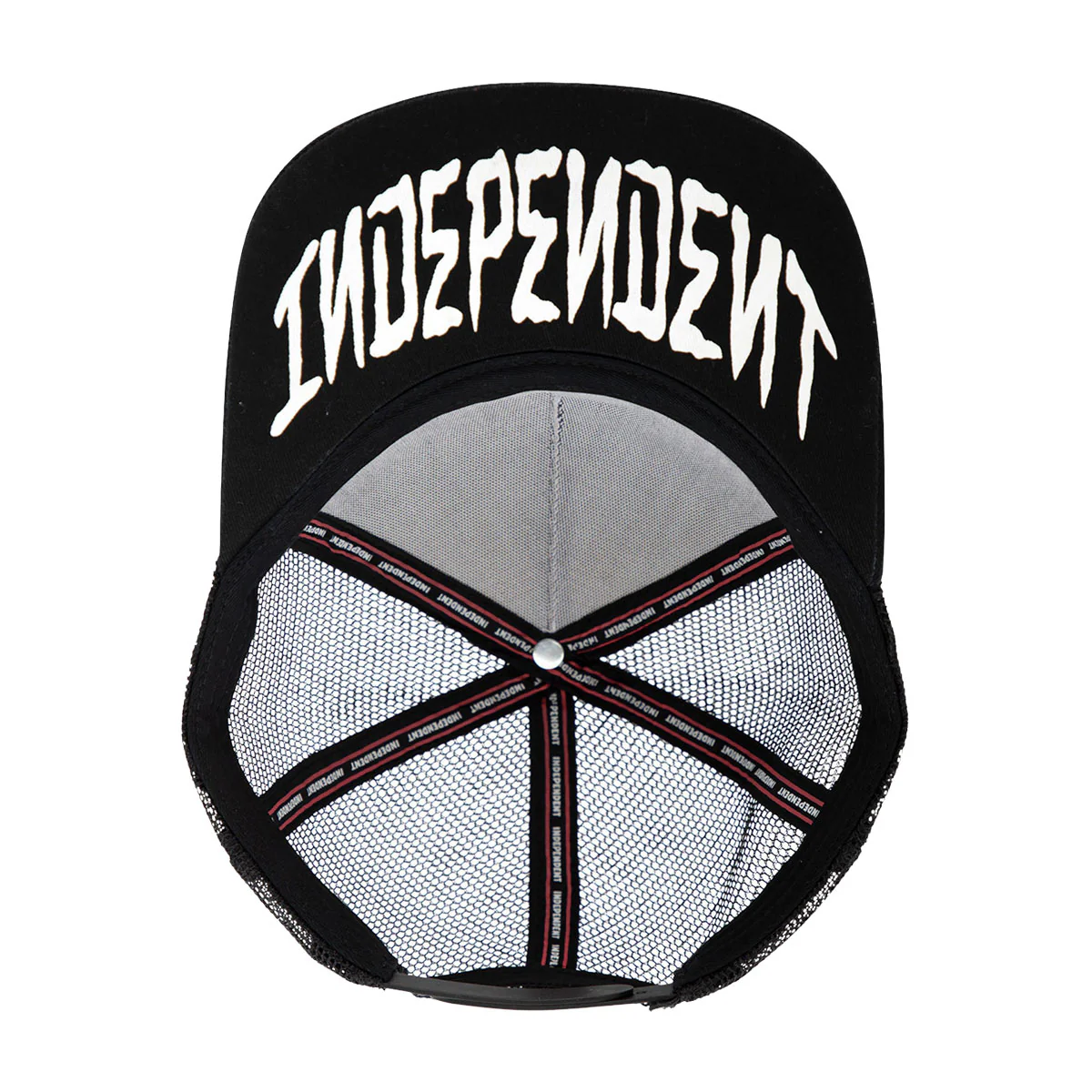 Independent Dressen Skull Rose Snapback Hat - White/Black - Image 4