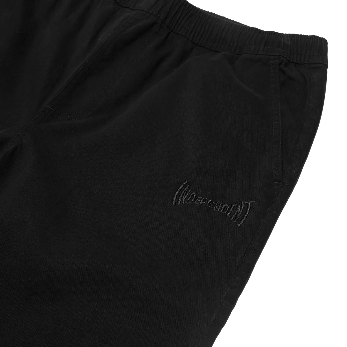 Independent Span Elastic Waist Pants - Black/Black - Image 3