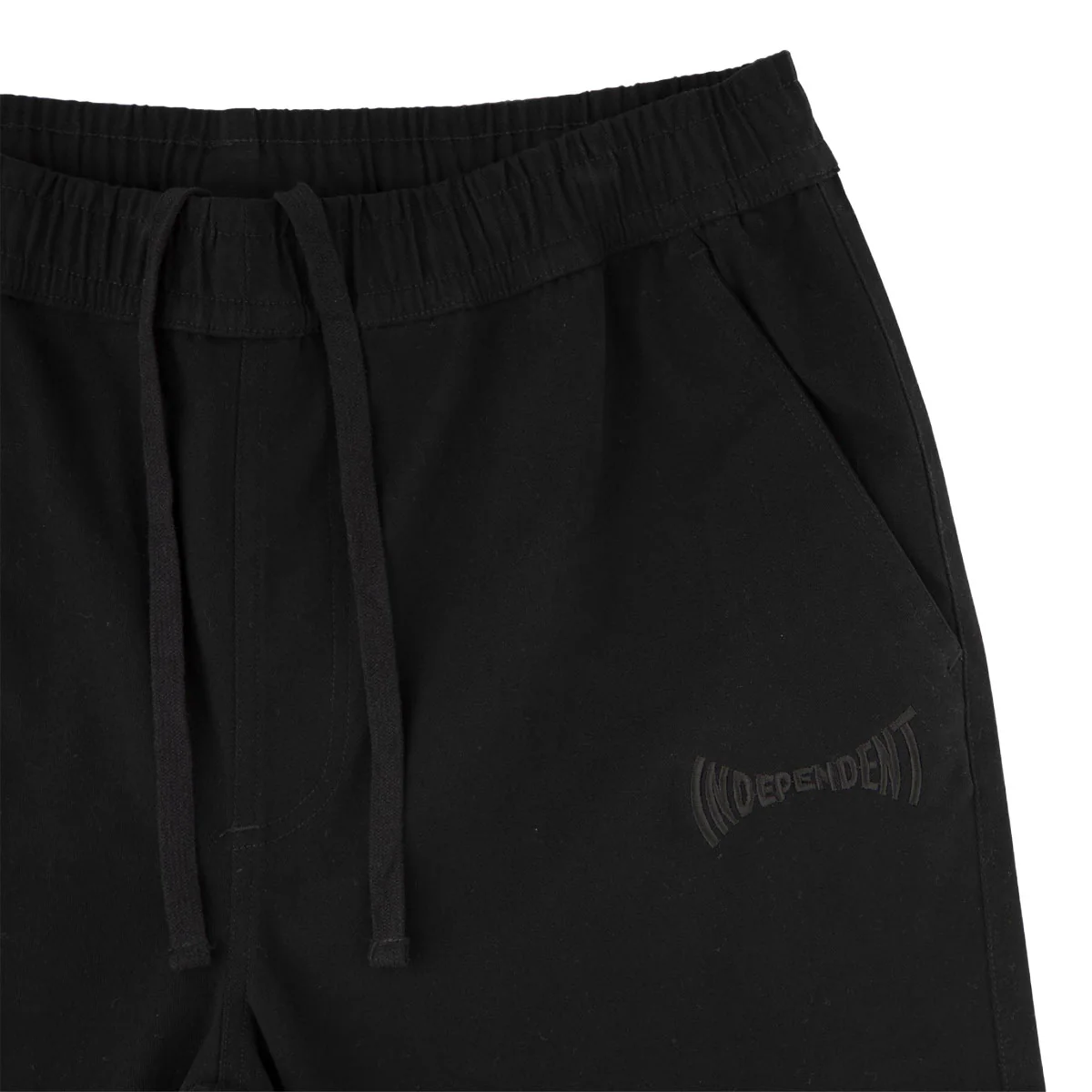 Independent Span Elastic Waist Shorts - Black/Black - Image 3