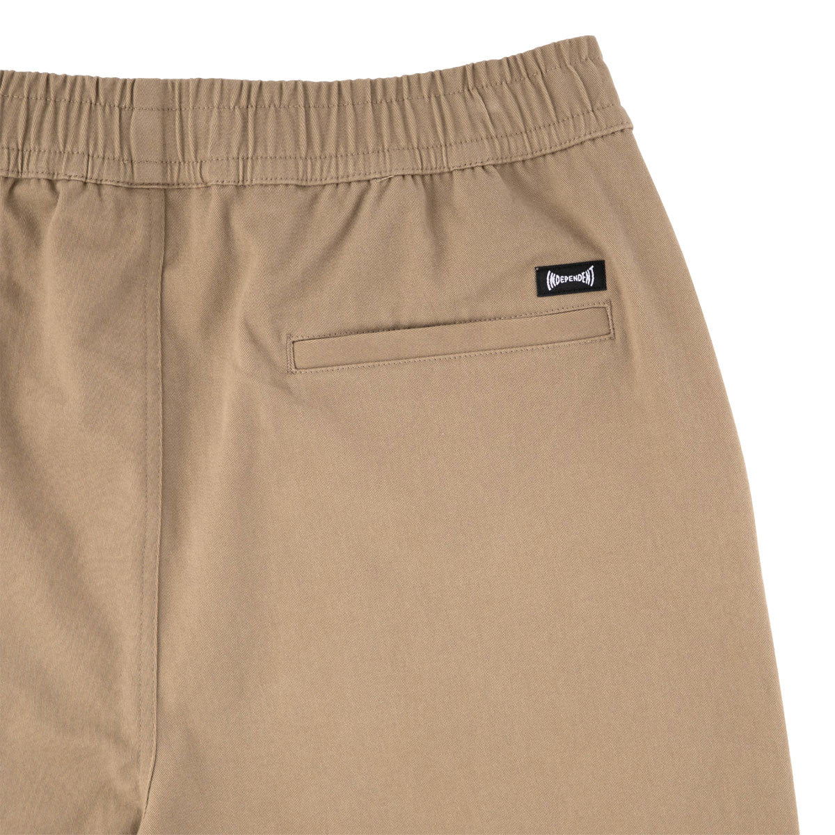 Independent Span Elastic Waist Shorts - Khaki - Image 4