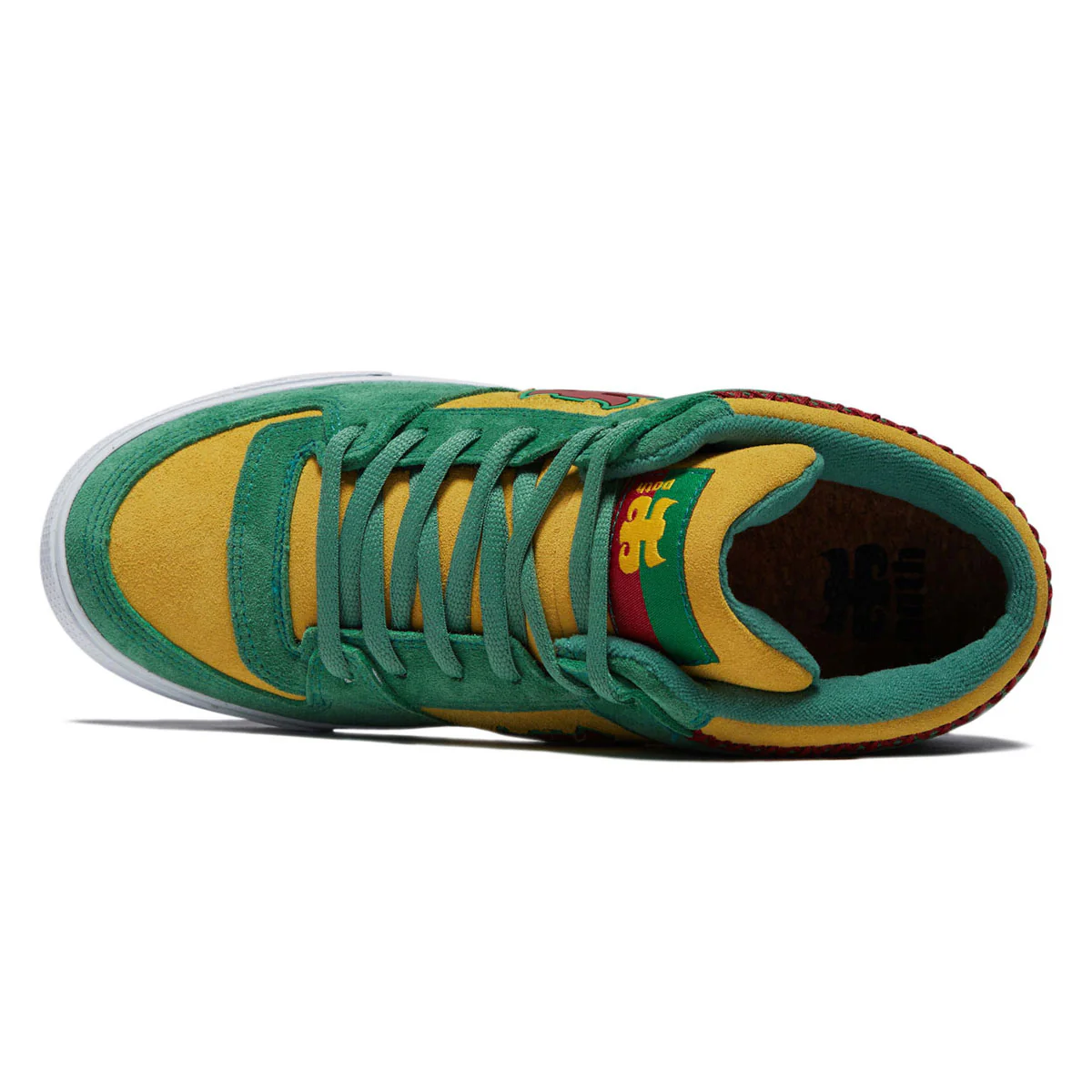 IPath Reed Mid Shoes - Green/Yellow/Rasta Suede - Image 3