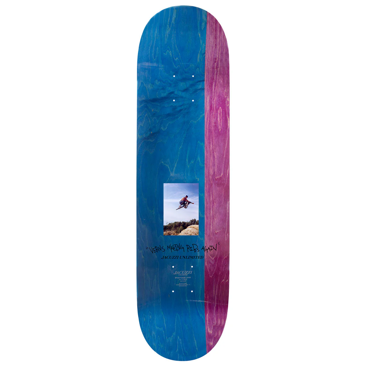 Jacuzzi Unlimited Tony Latham Dirtbike EX7 Skateboard Deck - Red - 8.50" - Image 2