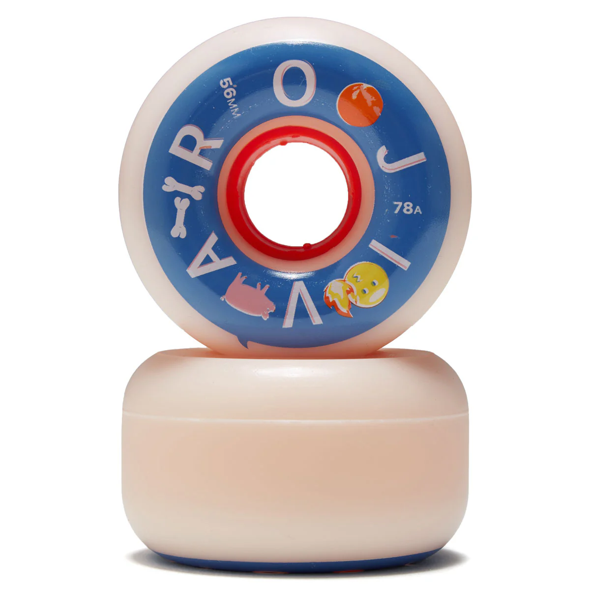 Jivaro Emoji-varo 78a Skateboard Wheels - 56mm - Salmon - Image 2