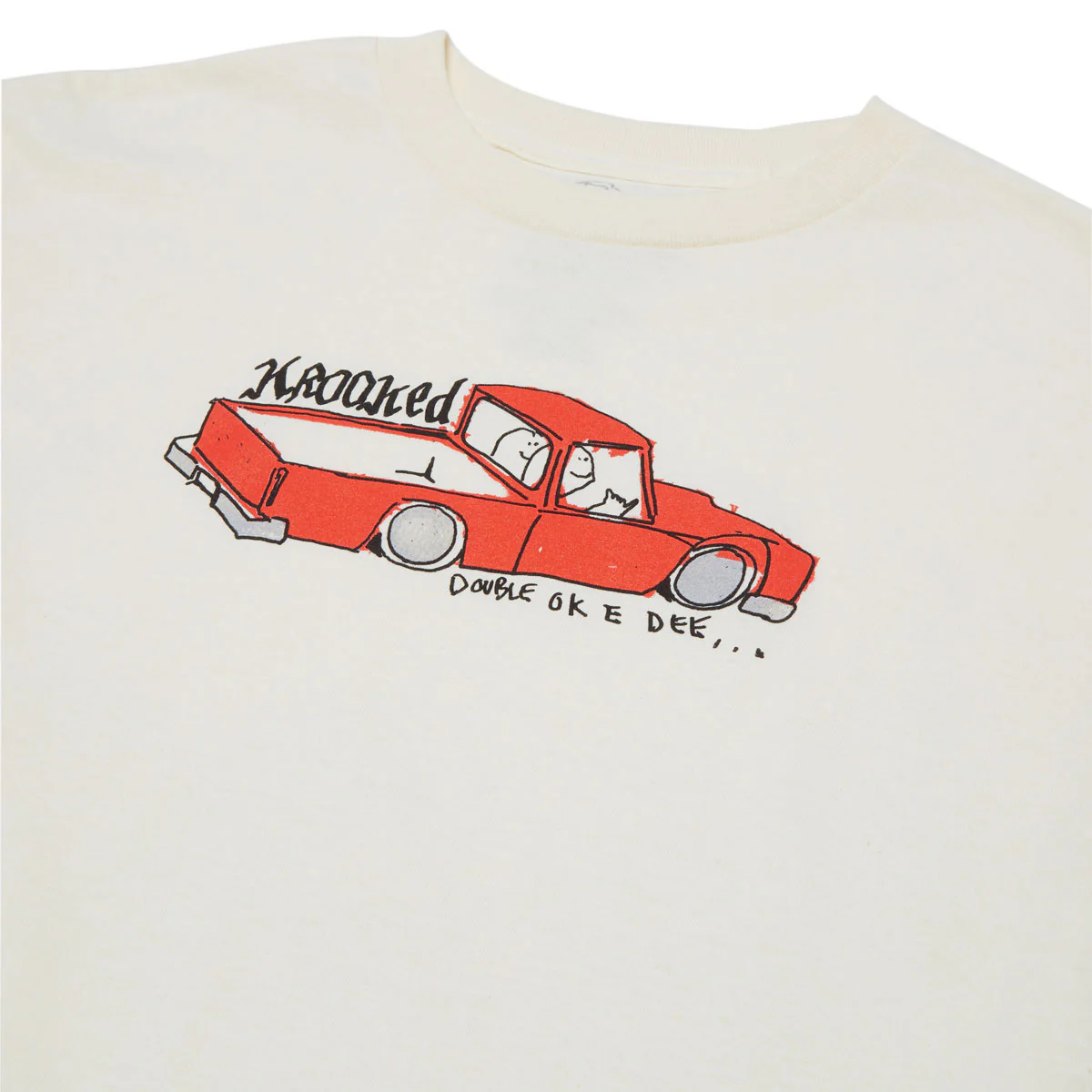 Krooked Double Ok T-Shirt - Cream/Multi Color - Image 2