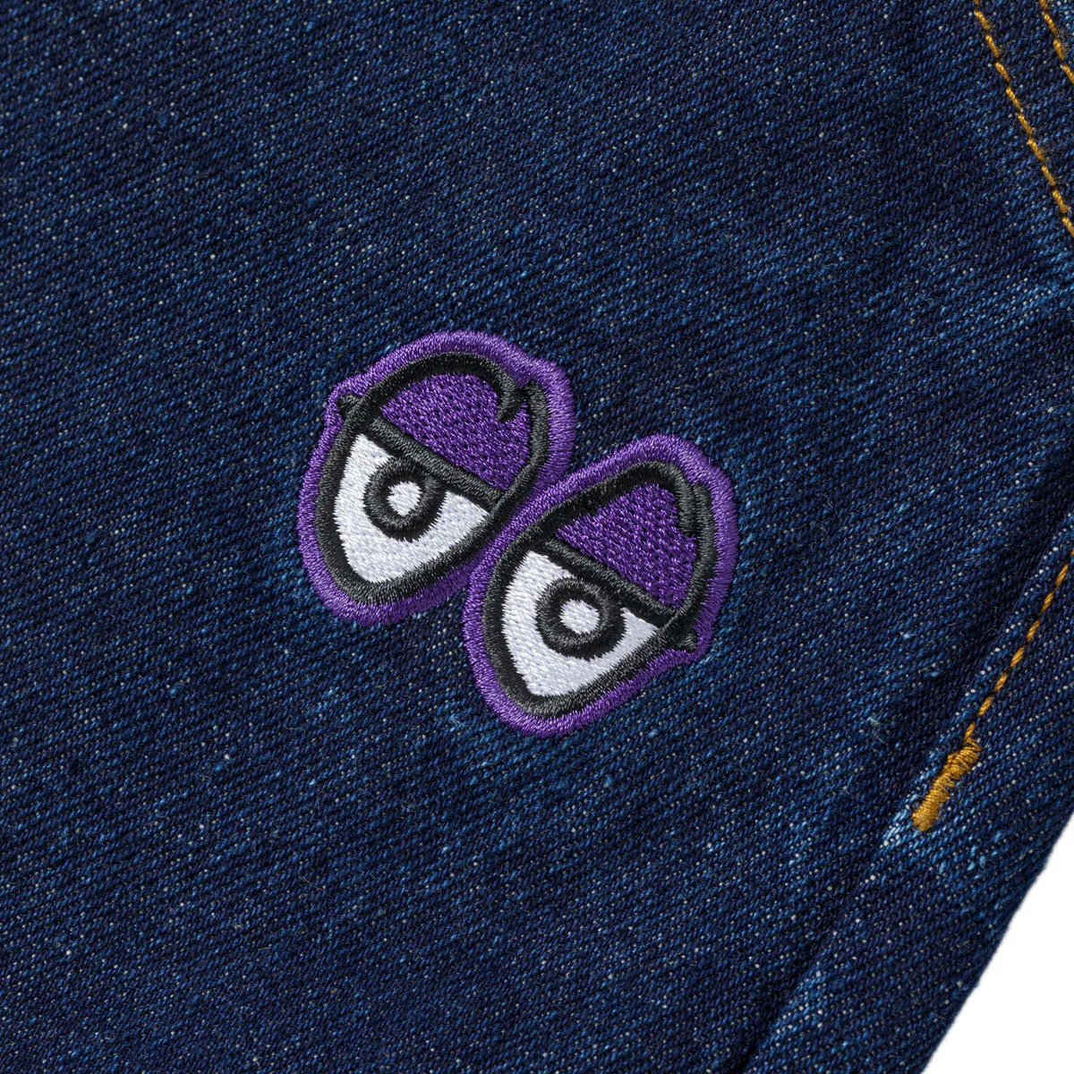 Krooked Eyes Denim Twill Jeans - Dark Rinse Denim - Image 4