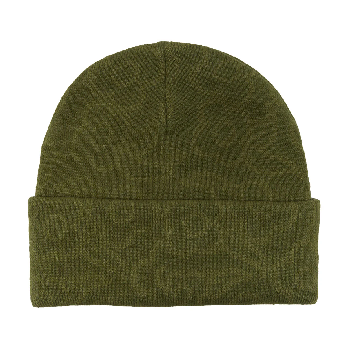 Krooked Flowers Eyes Clip Beanie - Olive - Image 2