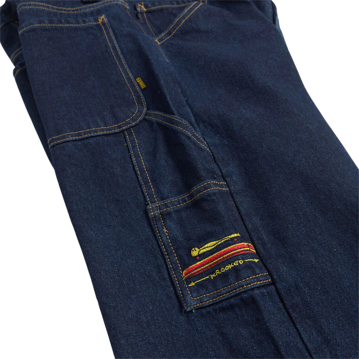 Krooked Koffin Carpenter Jeans - Dark Rinse Denim - Image 3