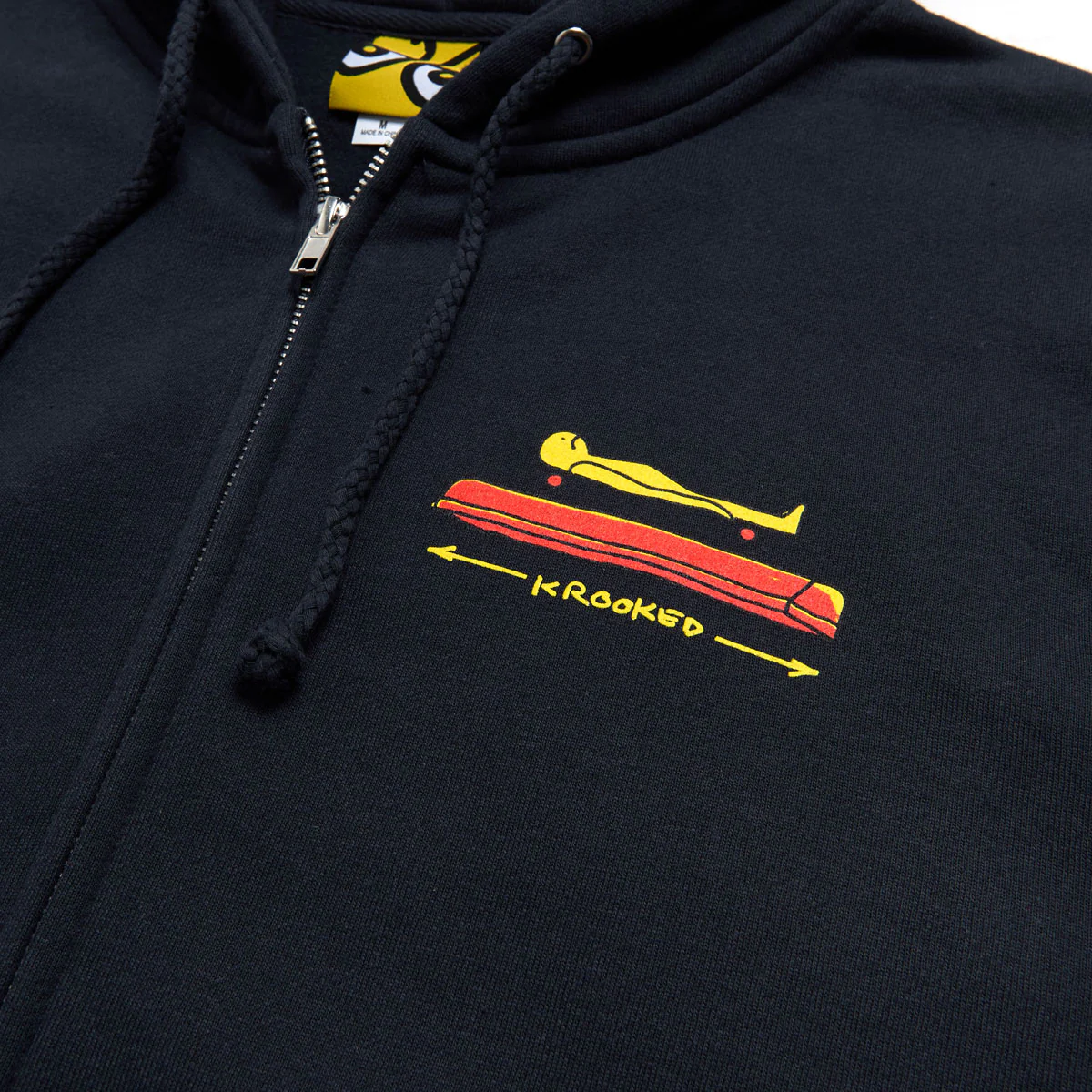 Krooked Koffin Zip Up Hoodie - Navy/Multi - Image 2