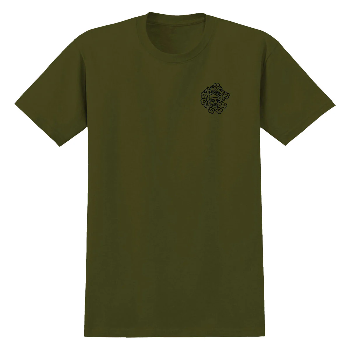 Krooked MG T-Shirt - Military Green/Black/Multi Color - Image 2