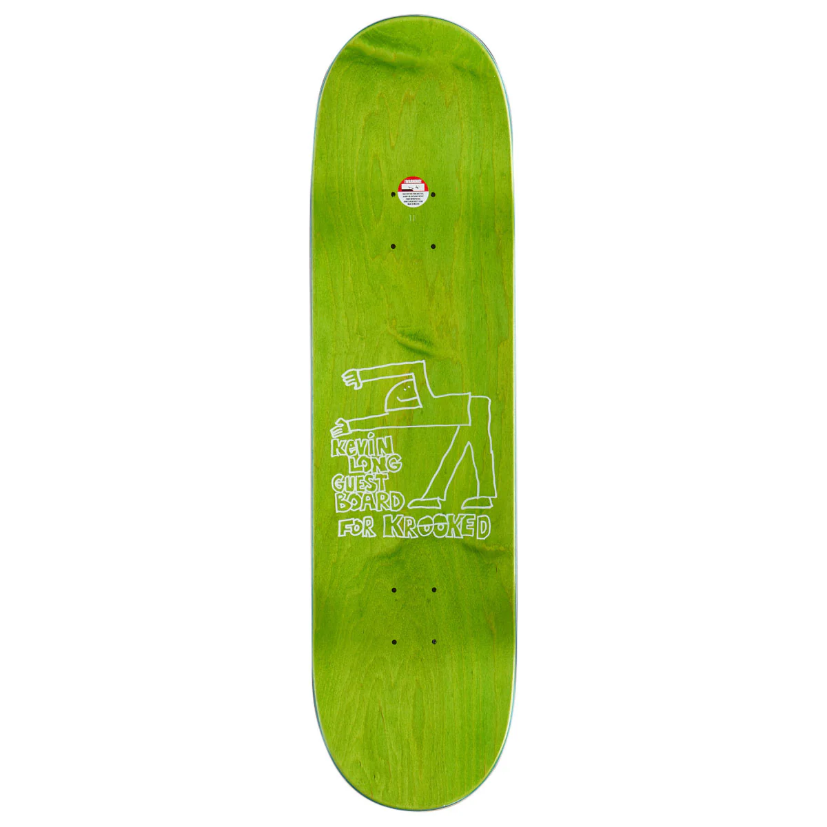 Krooked Spanky Guest Pro True Fit Skateboard Deck - Green - 8.25" - Image 2