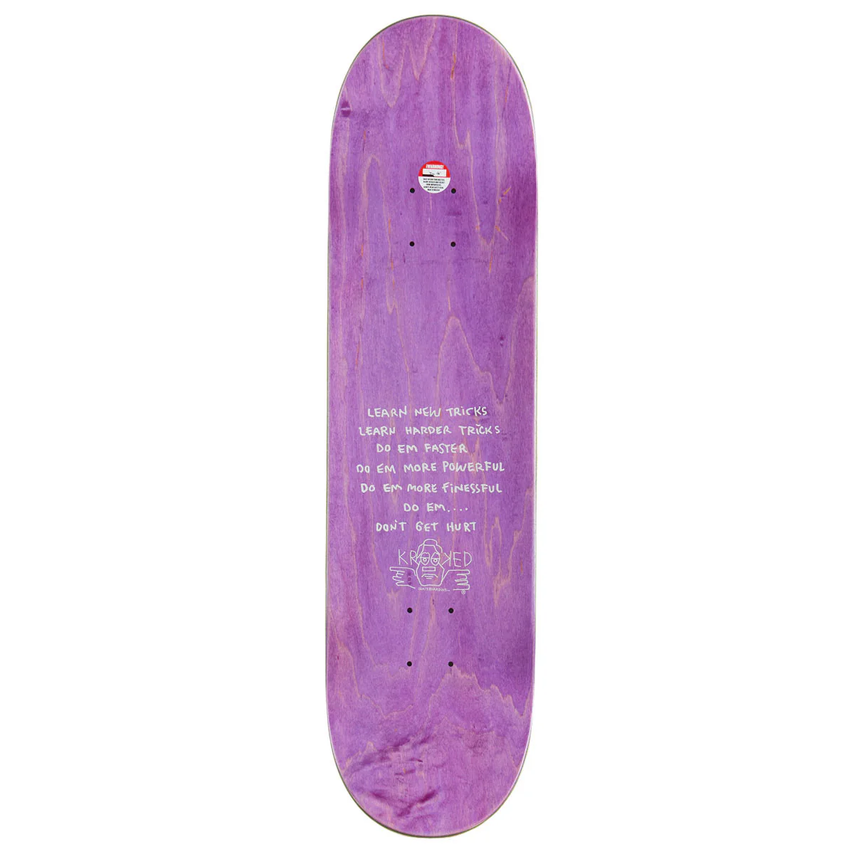 Krooked Worrest Chrome Zone Twin Tail Skateboard Deck - Black - 8.30" - Image 2