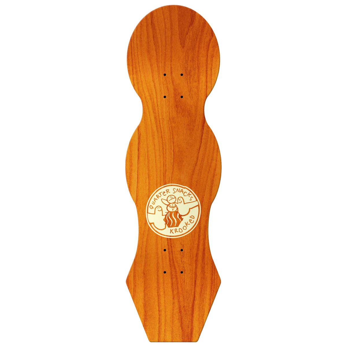 Krooked x Quartersnacks Snackman Cruiser Skateboard Deck - Multi - 9.00" - Image 2