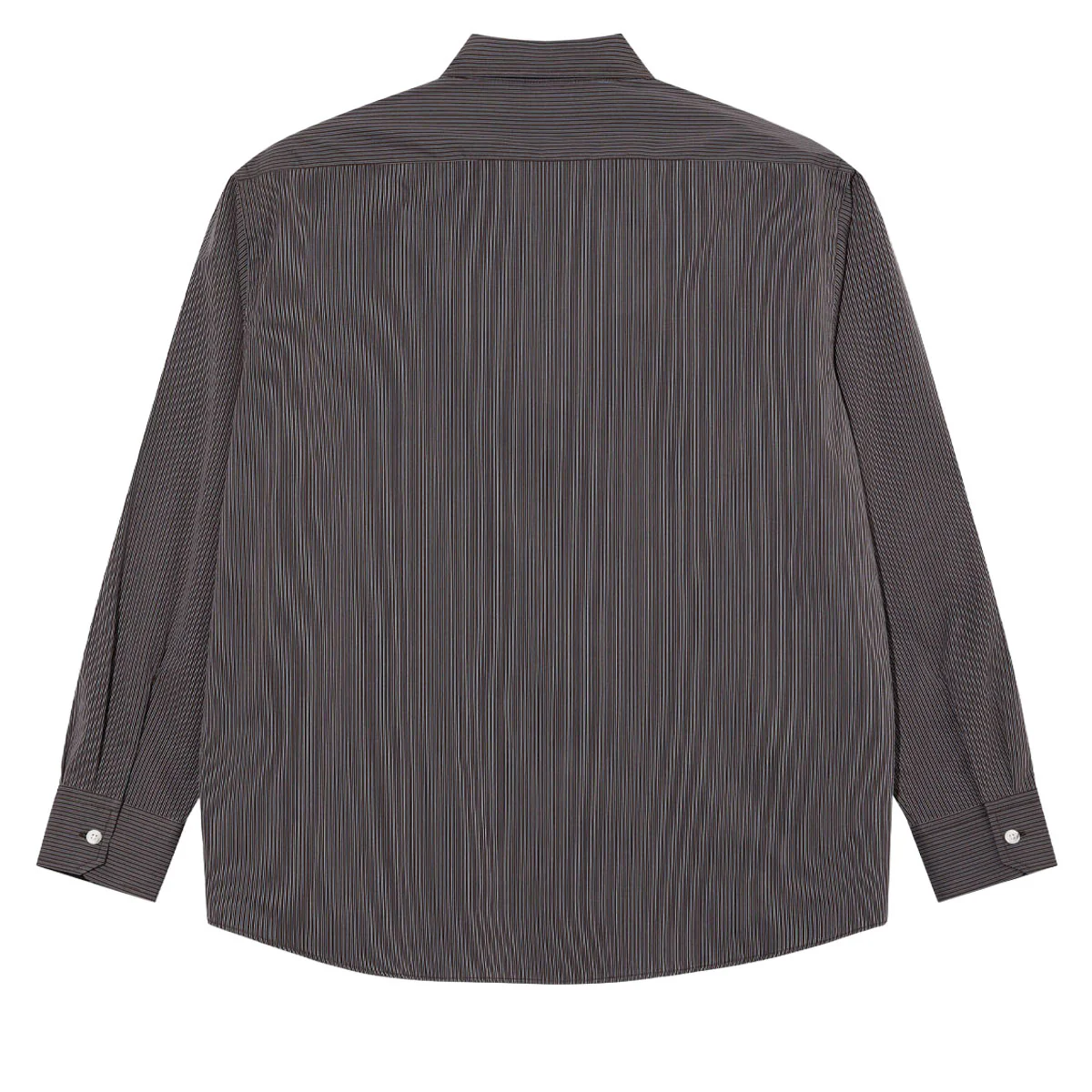 Last Resort AB SM001 Poplin Long Sleeve Shirt - Navy Stripe - Image 4