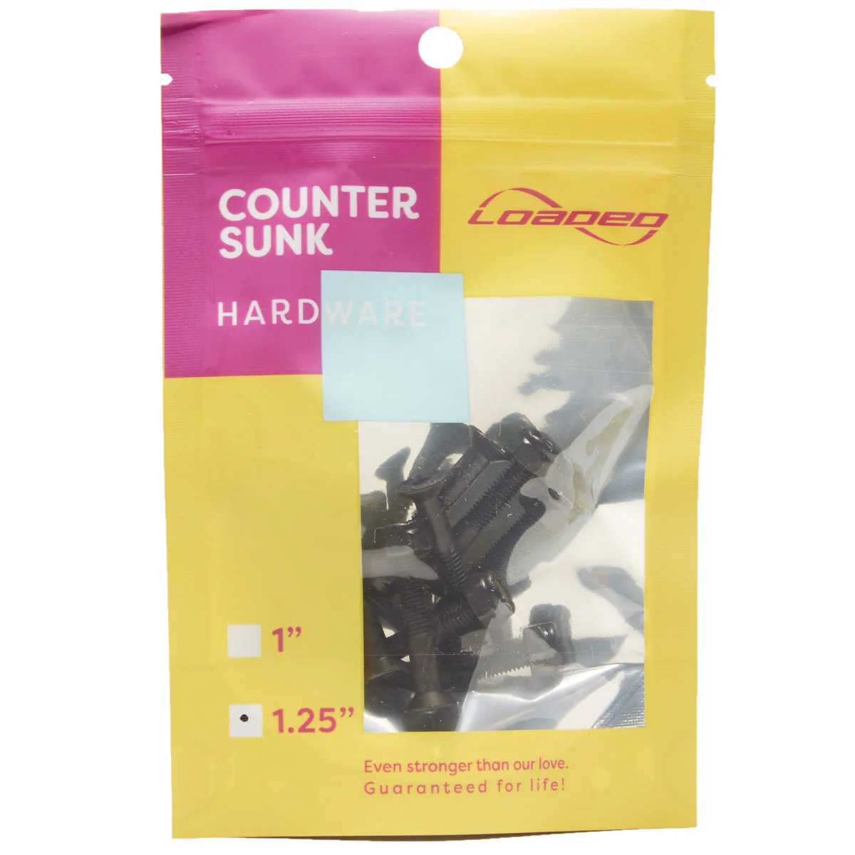 Loaded Countersunk Hardware - Black - 1.25" - Image 2
