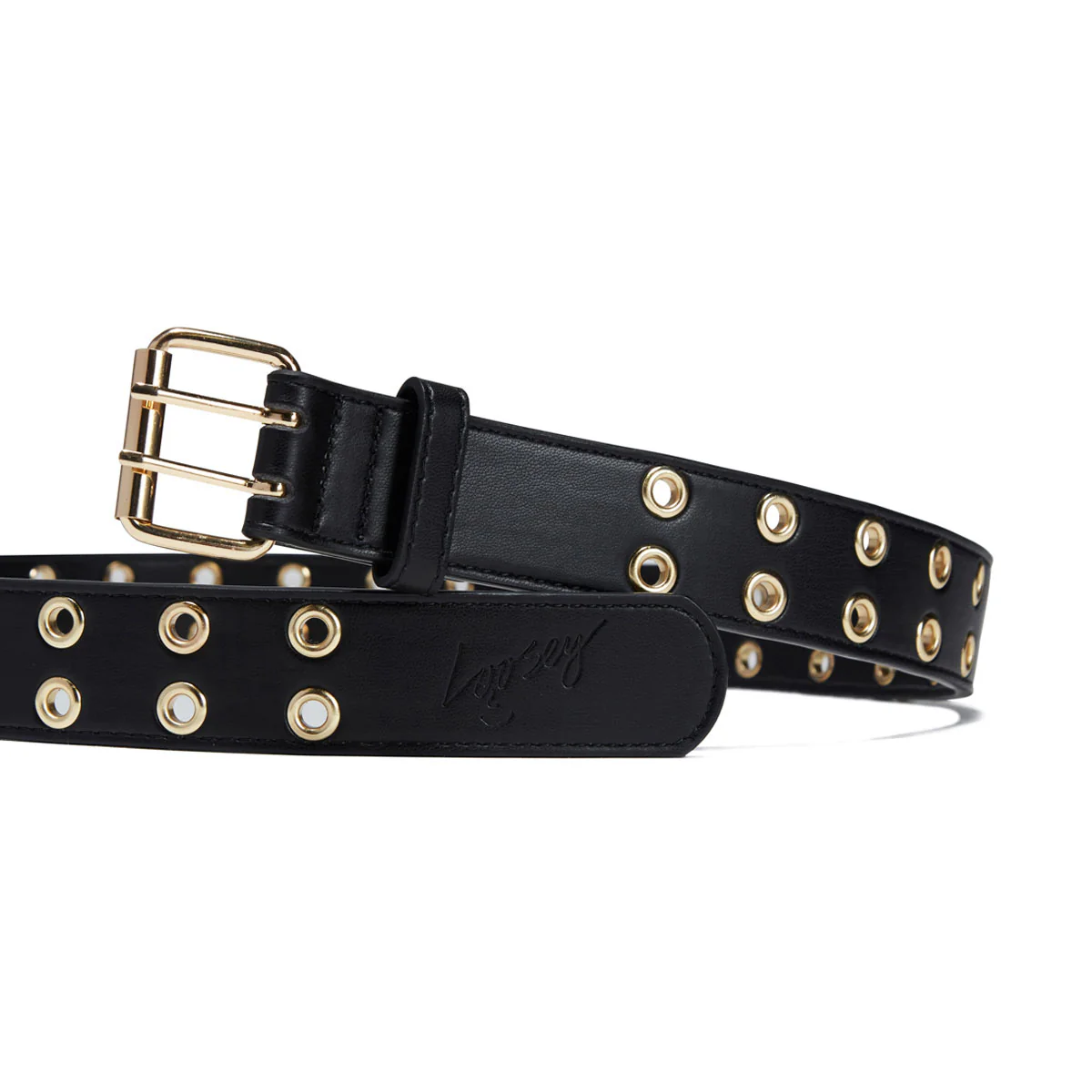 Loosey Grommet Hole Belt - Black Gold - Image 3