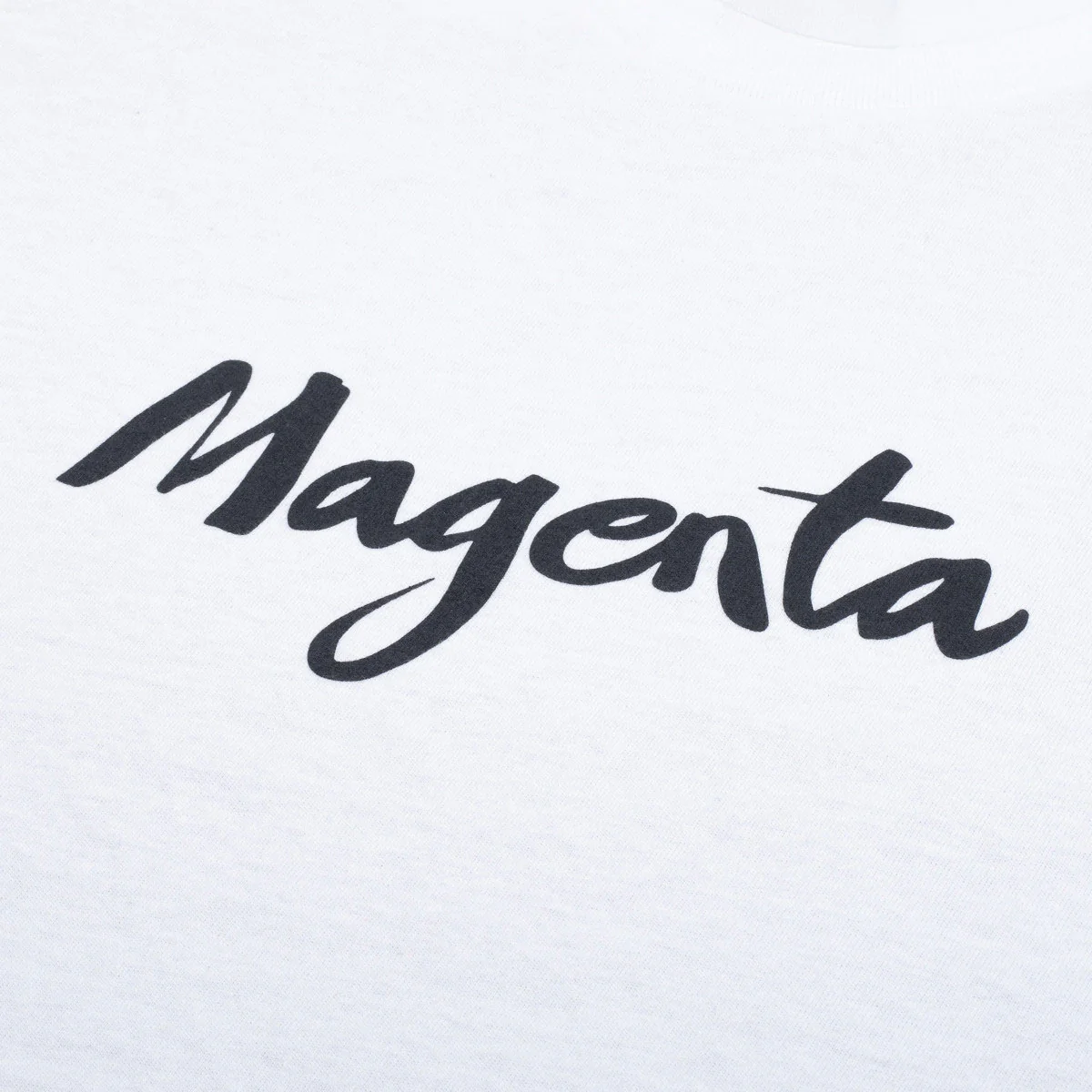 Magenta Script T-Shirt - White - Image 2