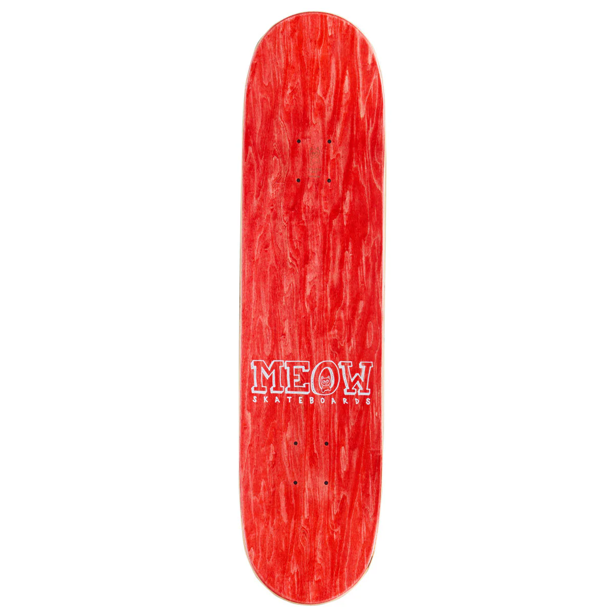 Meow Big Cat Skateboard Complete - White - 7.75" - Image 2