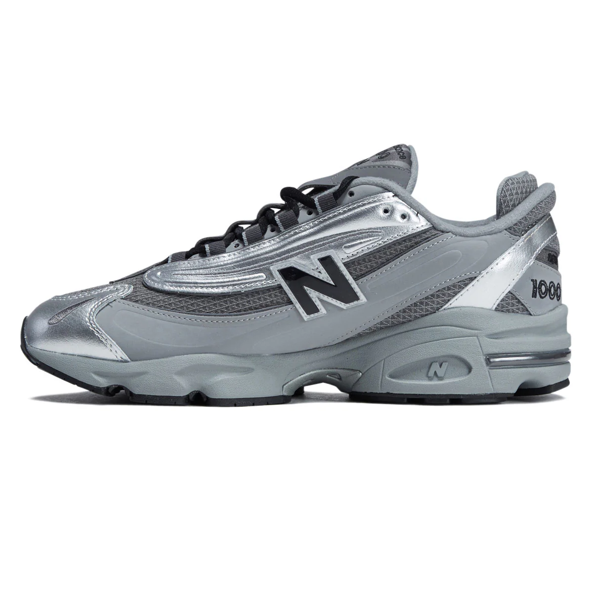 New Balance 1000 Shoes - Silver Metallic/Slate Grey - Image 2