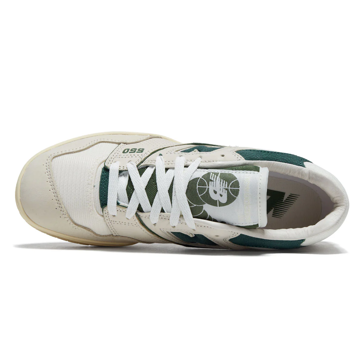 New Balance 550 Shoes - Permafrost/Dark Alpine Green - Image 3