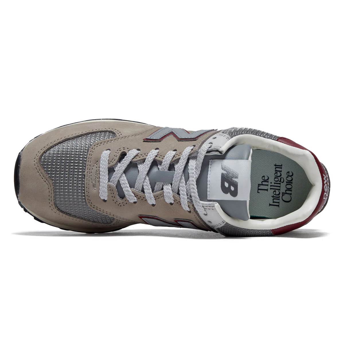 New Balance 574 Shoes - Arid Stone/Monarch Burgundy - Image 3