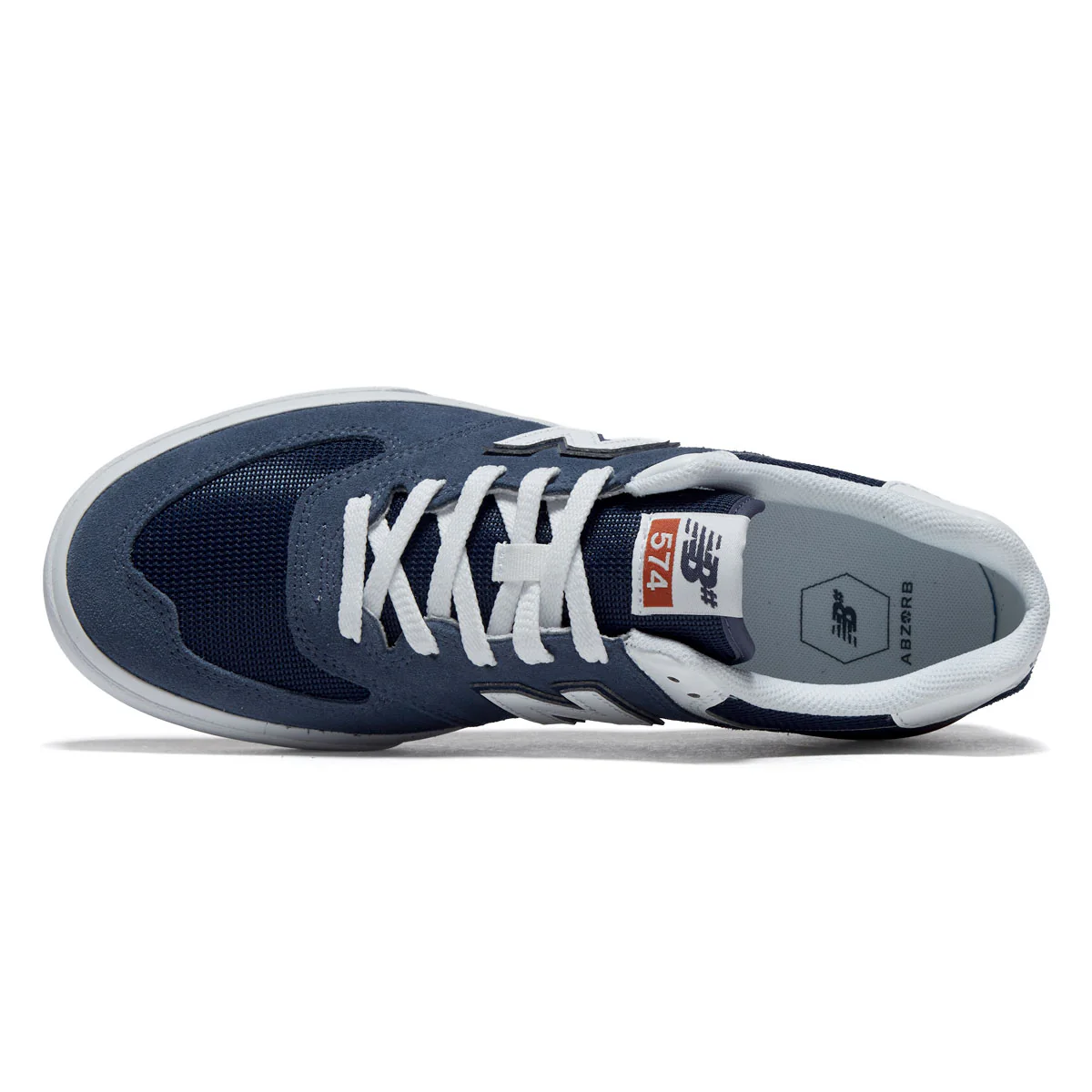 New Balance 574 Vulc Shoes - Blue/White - Image 3