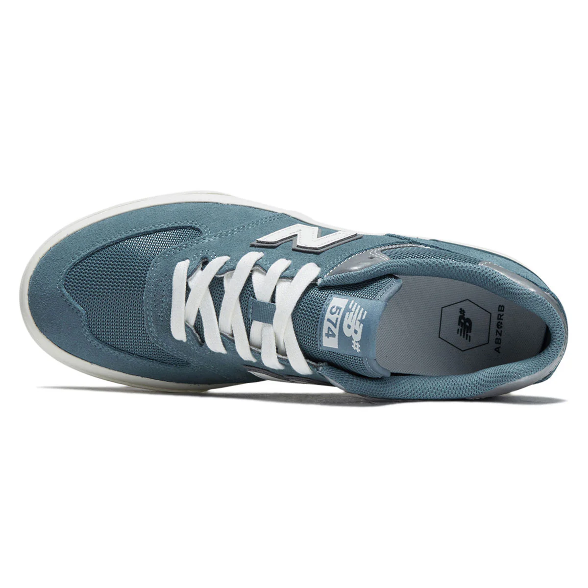 New Balance 574 Vulc Shoes - Saltwater/White - Image 3