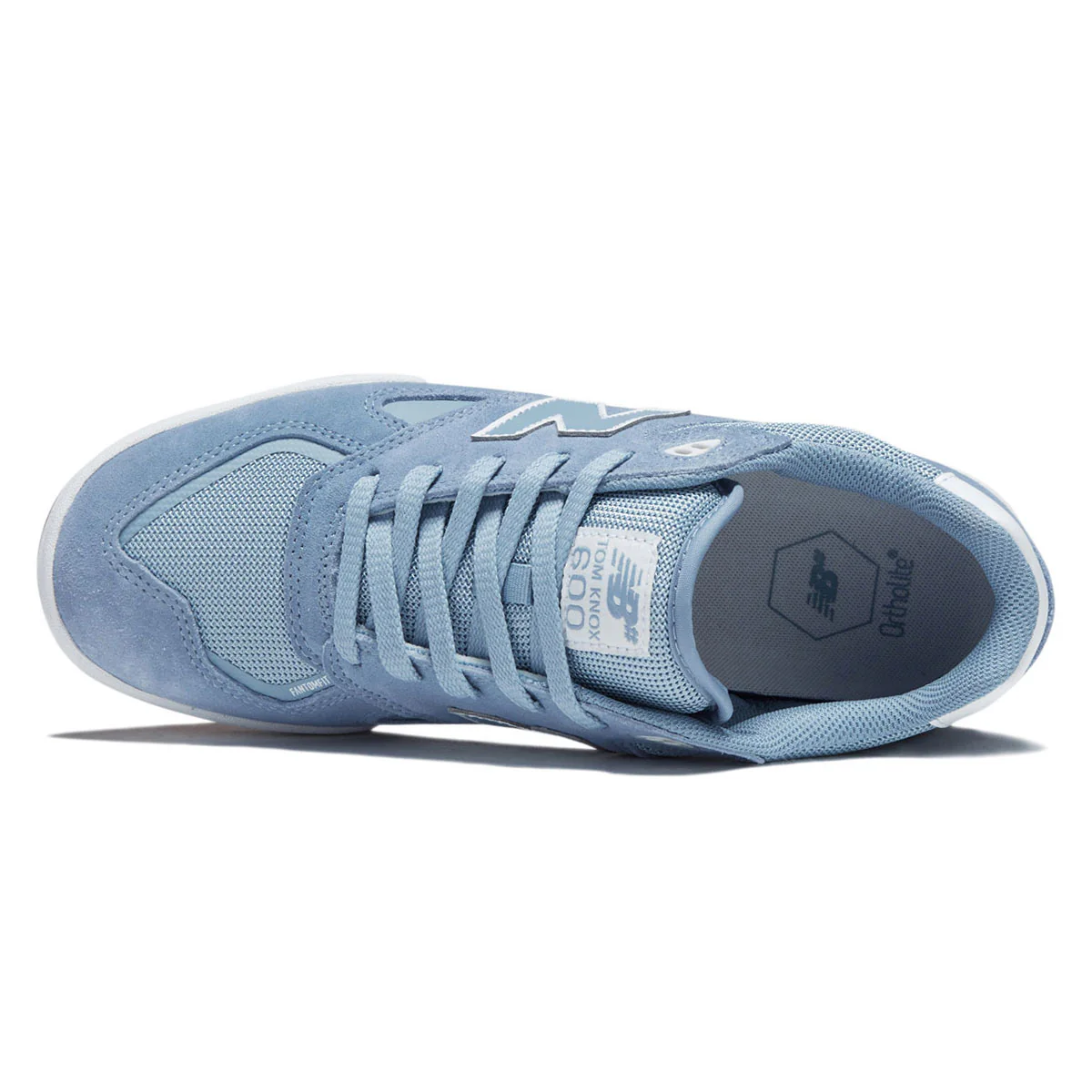 New Balance 600 Tom Knox Shoes - Baby Blue/White - Image 3