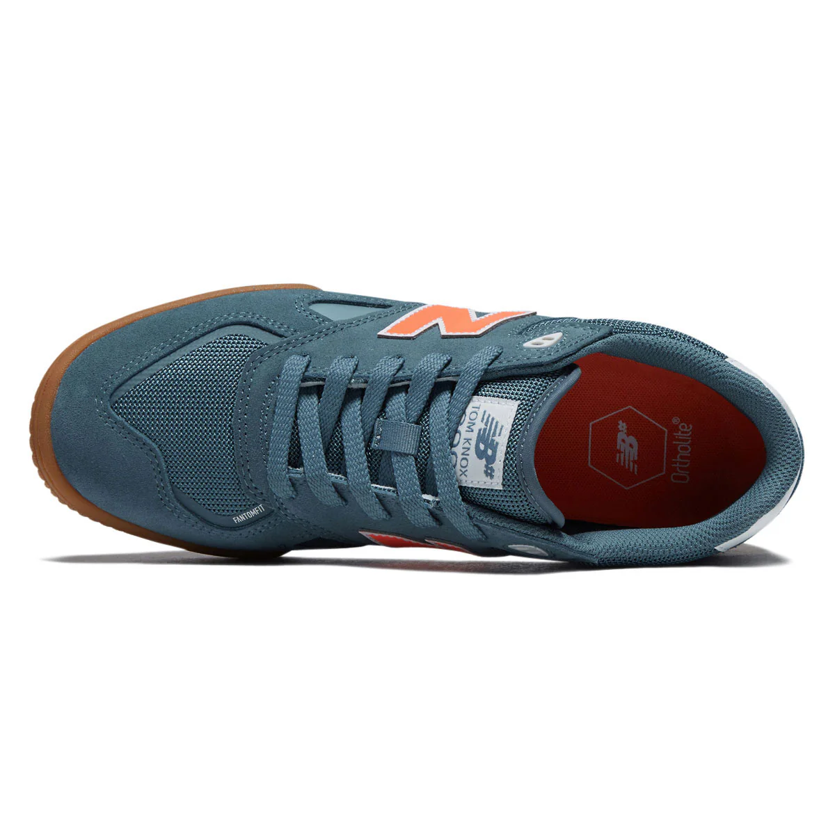 New Balance 600 Tom Knox Shoes - Saltwater/Orange - Image 3