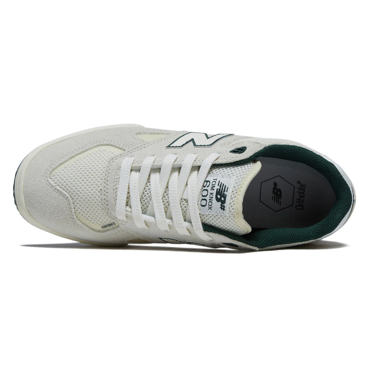 New Balance 600 Tom Knox Shoes - Sea Salt/Forest - Image 3