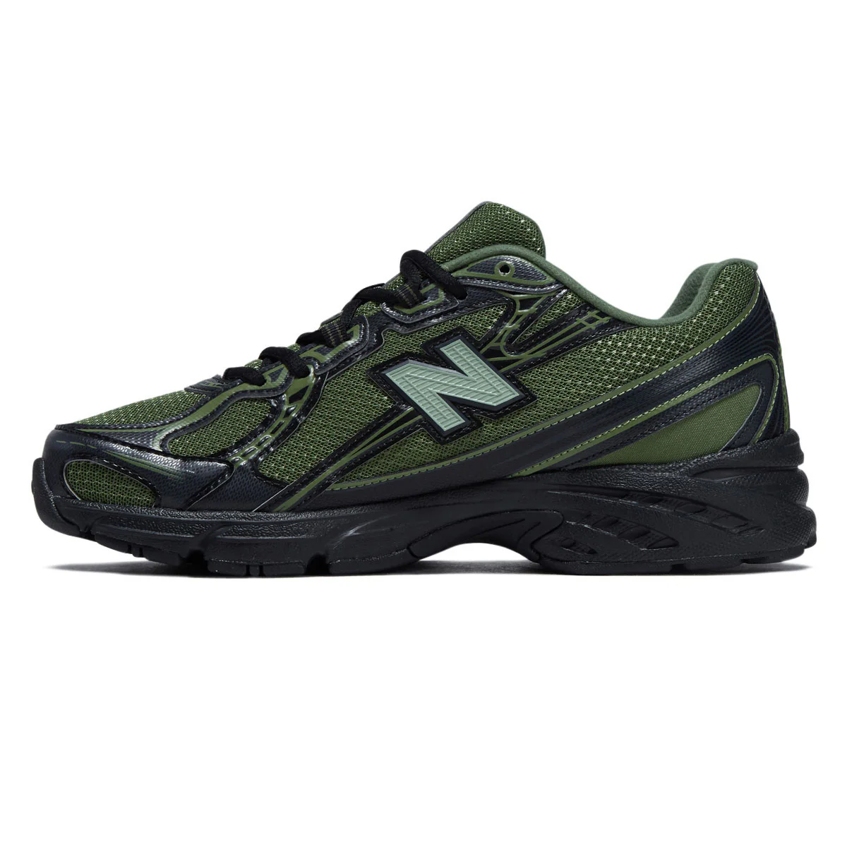 New Balance 740 Shoes - Utility Green/Black - Image 2