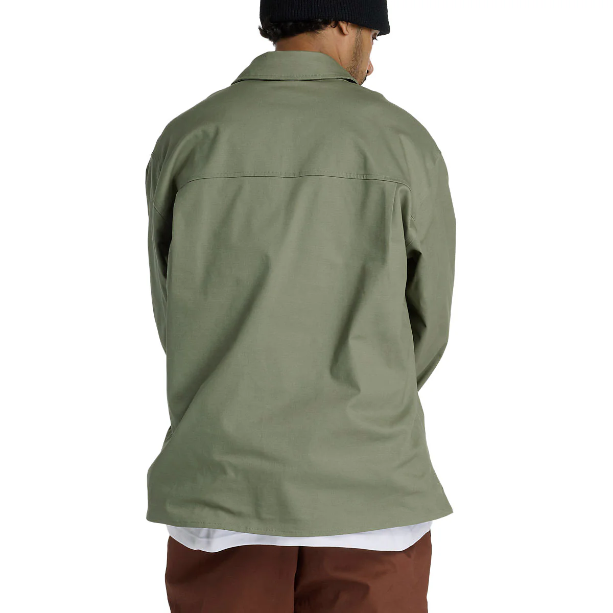 New Balance Numeric Button Up Long Sleeve Shirt - Dark Olive - Image 2